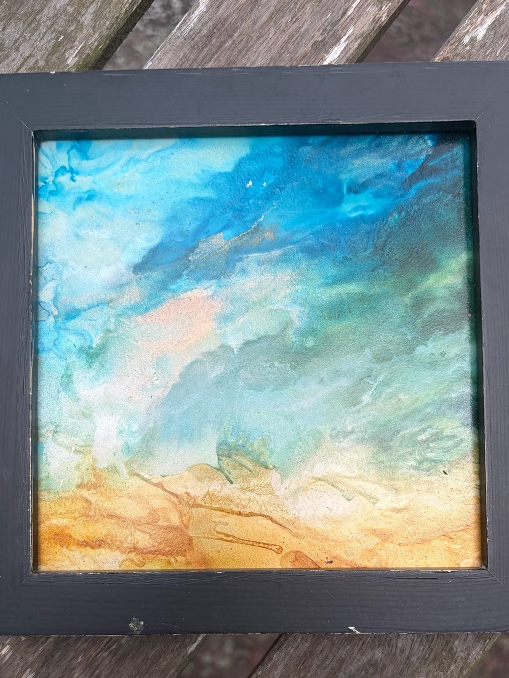 Studio Made Liquid Ink Technique 7" Tile Work